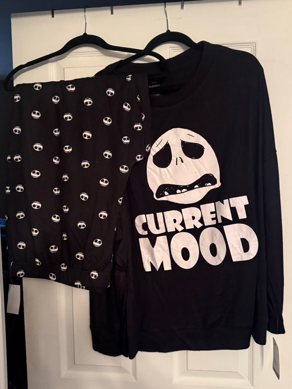 Disney Black "Current Mood" Jack Skellington Pajama Set